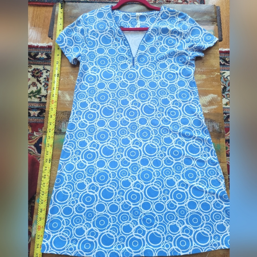 Lulu-B Blue and White Asymmetrical Dress